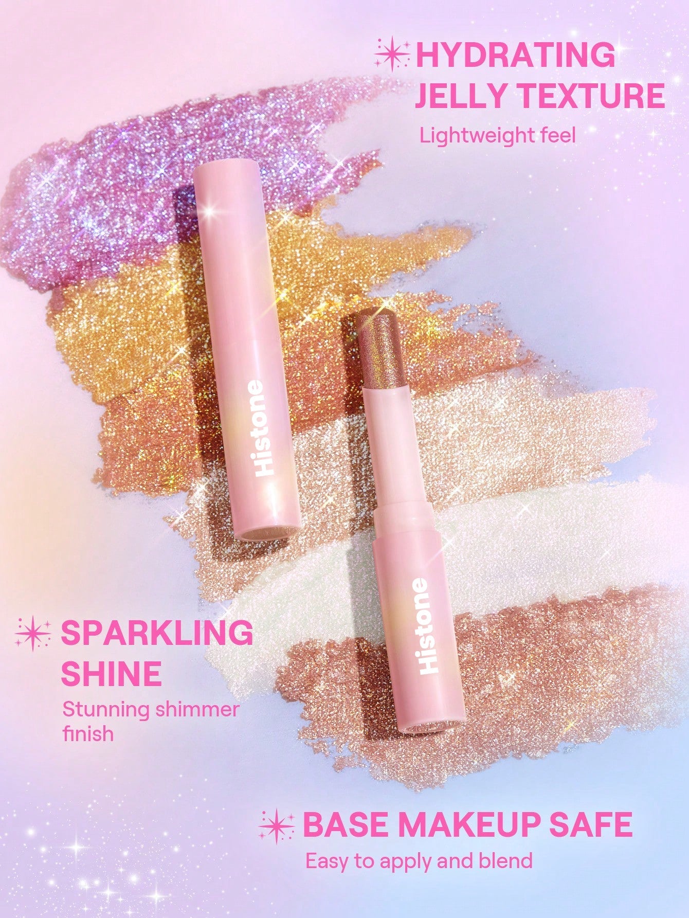 đșLast 3 hours 85% offâ°Starlit Silver Crystal Jelly Glaze Stick â Instant 3-In-1 Glow