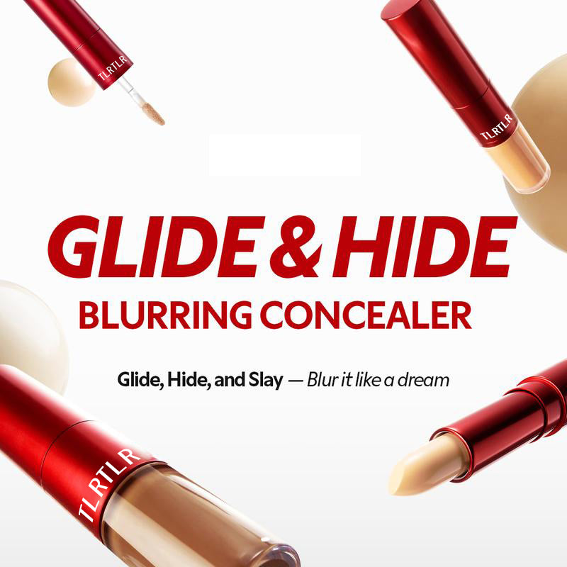š„Final 3 hours 72% off:š¹ TLRTLR Glide & Hide Blurring Concealer - For Lightweight Flawless Makeup, Contour, Coverage Cosmetic Foundation