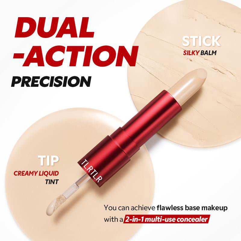 š„Final 3 hours 72% off:š¹ TLRTLR Glide & Hide Blurring Concealer - For Lightweight Flawless Makeup, Contour, Coverage Cosmetic Foundation