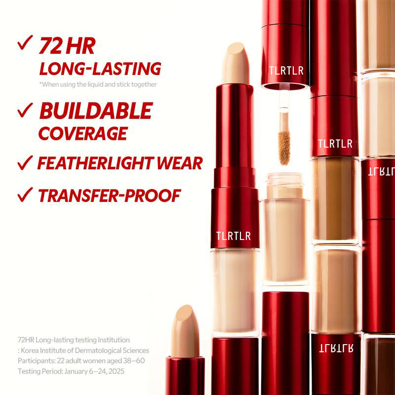 š„Final 3 hours 72% off:š¹ TLRTLR Glide & Hide Blurring Concealer - For Lightweight Flawless Makeup, Contour, Coverage Cosmetic Foundation