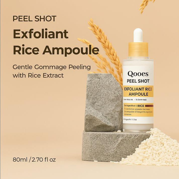 Peel Shot Glow Rice Ampoule Set Brightening Exfoliating Moisturizing Serum - Suitable for all skin types