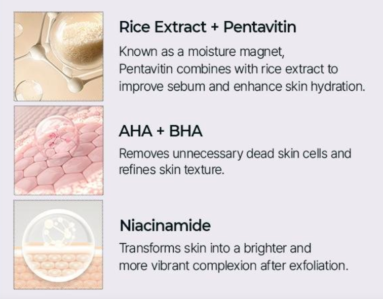Peel Shot Glow Rice Ampoule Set Brightening Exfoliating Moisturizing Serum - Suitable for all skin types