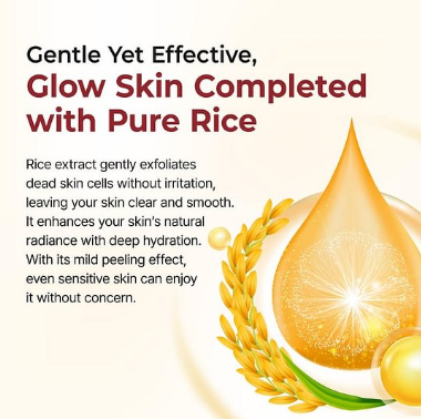 Peel Shot Glow Rice Ampoule Set Brightening Exfoliating Moisturizing Serum - Suitable for all skin types