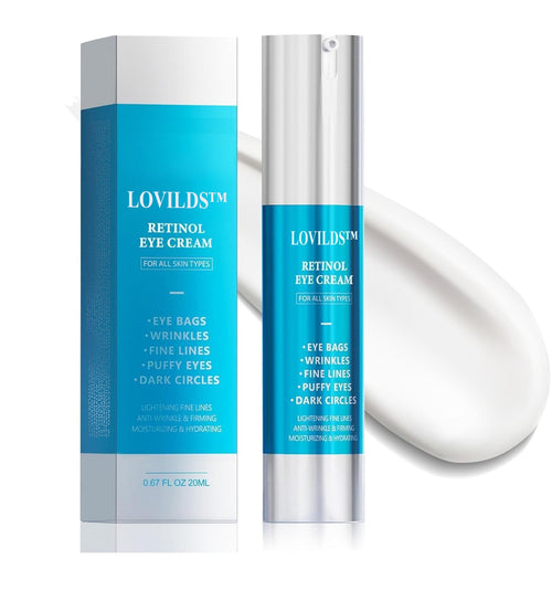 šļø LOVILDS⢠Advanced Retinol Under Eye Cream - Anti-Aging Treatment for Wrinkles, Fine Lines, Eye Bags, Dark Circles and Puffiness