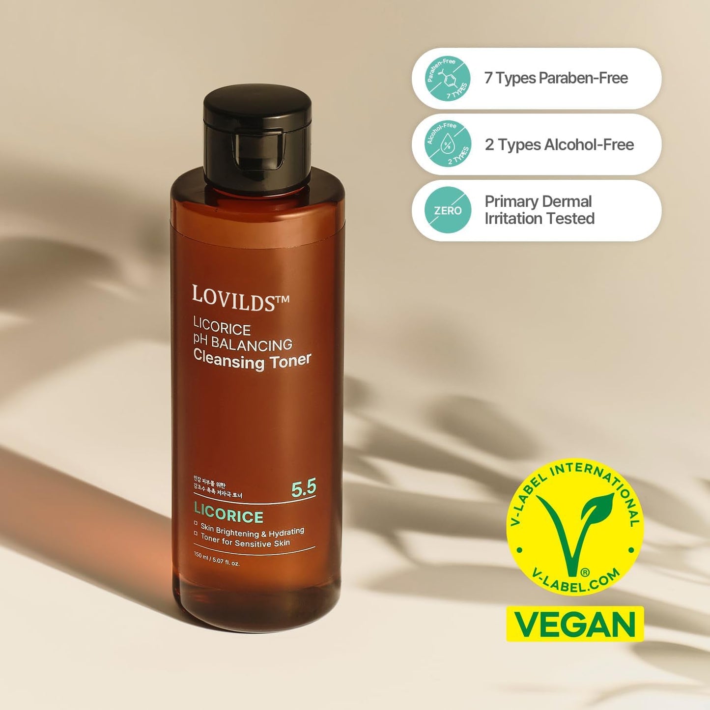 š¦ LOVILDS⢠Licorice pH Balancing Cleansing Toner - Hydrating 5.5 pH Astringent for Acne, Dark Spots & Pigmentation, 5.1 fl.oz.