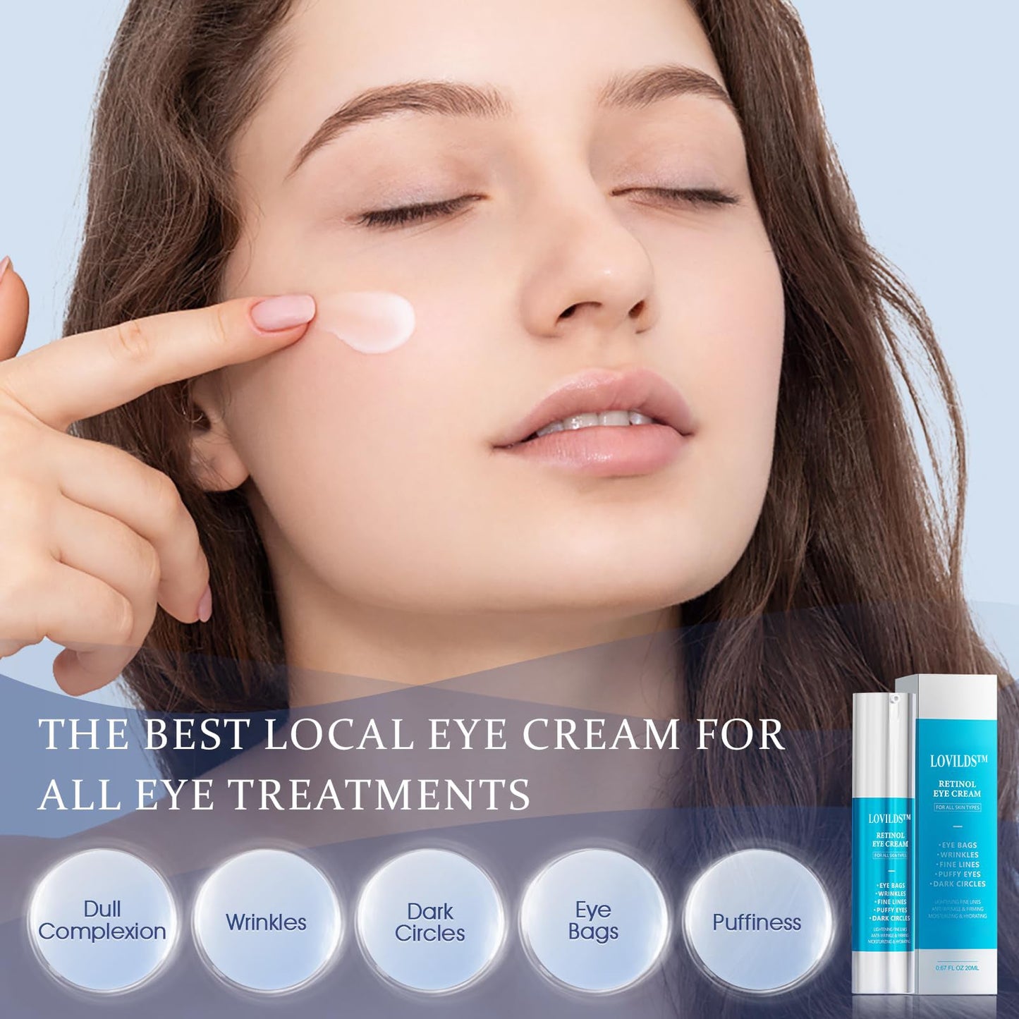 šļø LOVILDS⢠Advanced Retinol Under Eye Cream - Anti-Aging Treatment for Wrinkles, Fine Lines, Eye Bags, Dark Circles and Puffiness