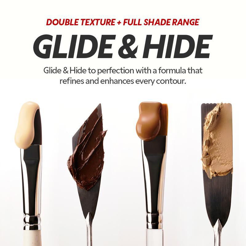🔥Final 3 hours 72% off:🌹 TLRTLR Glide & Hide Blurring Concealer - For Lightweight Flawless Makeup, Contour, Coverage Cosmetic Foundation